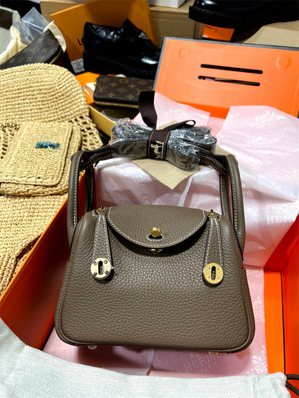 Side view of elegant structured handbag