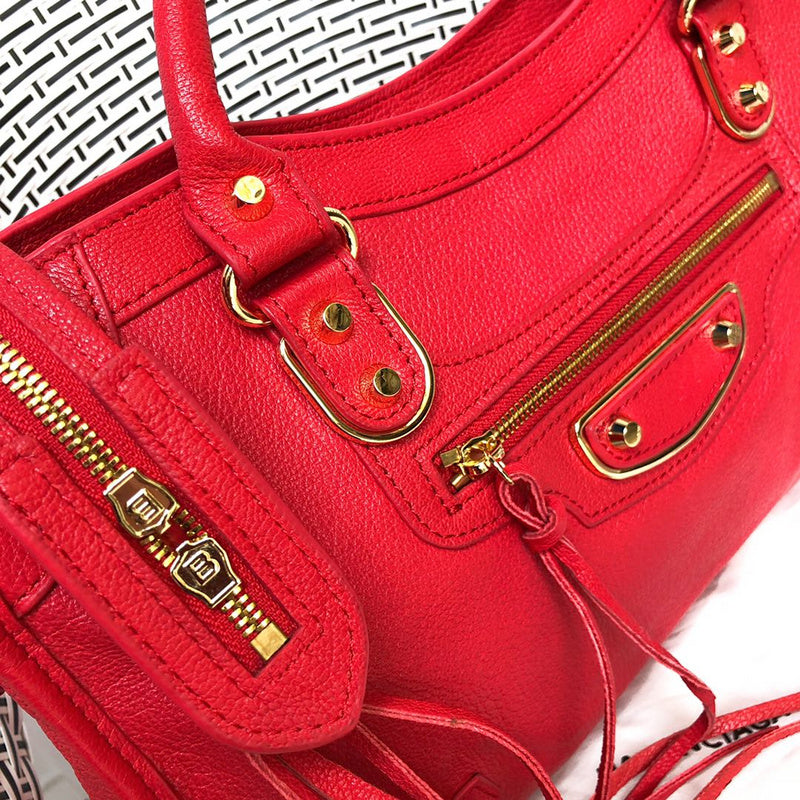 Back view of polished statement women's handbag – women's designer-style accessory