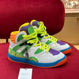 Gucci Fashion sneakers in soft grey classic court silhouette front view