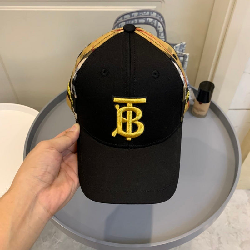 Angled view of Burberry unisex cap