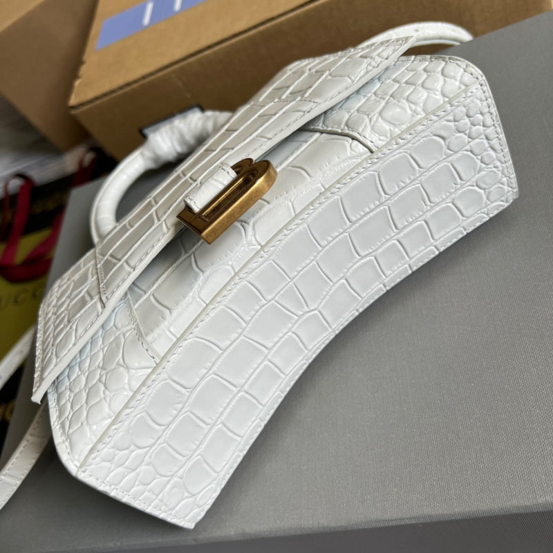 Bold Faux Leather Handbag - Sleek Minimalist Lines | Women's Fashion Handbag #283 - styled full view (image 7) of designer-inspired handbag