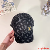 Close-up detail view of Louis Vuitton unisex cap