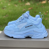 Balenciaga Grey Chunky Platform Sneakers - Front View