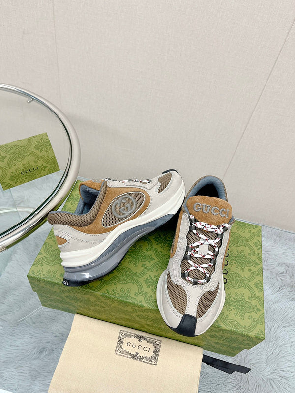 Gucci neutral cream luxury sneakers view 8 minimalist modern build