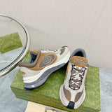Gucci neutral cream luxury sneakers view 8 minimalist modern build