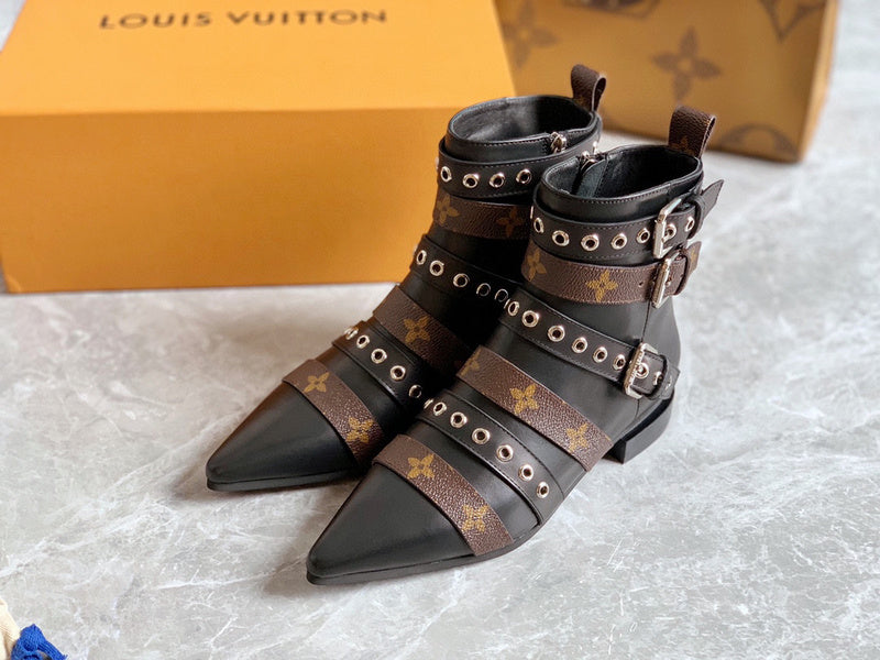 Louis Vuitton luxury shoes detail shot