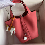 Sophisticated bag shown from front angle