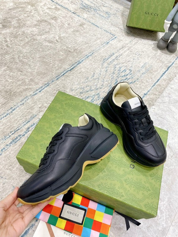 Gucci fresh white-and-black luxury sneakers view 5 breathable knit upper