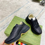Gucci fresh white-and-black luxury sneakers view 5 breathable knit upper