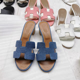 Hermes sandals Style 003 - close-up of premium leather craftsmanship