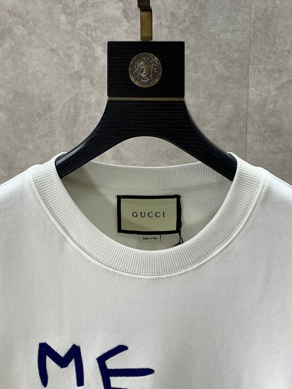 Side profile of Gucci luxury clothing with runway-inspired design