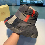 Close-up detail view of Burberry unisex cap
