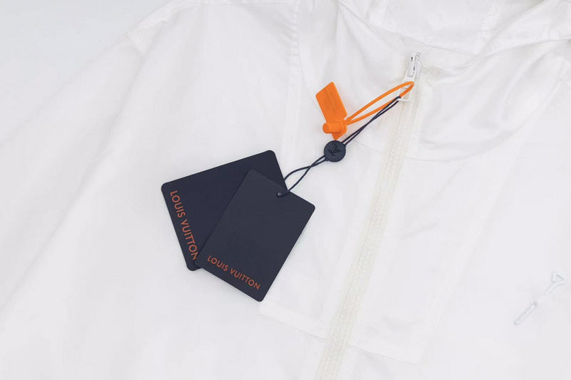 Front view of Louis Vuitton luxury clothing with contemporary cut