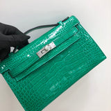 Side view of smart structured handbag