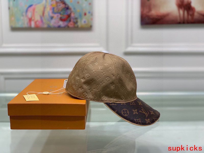 Close-up detail view of Louis Vuitton unisex cap