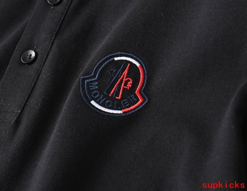 Side profile of Moncler luxury clothing with relaxed-fit cut