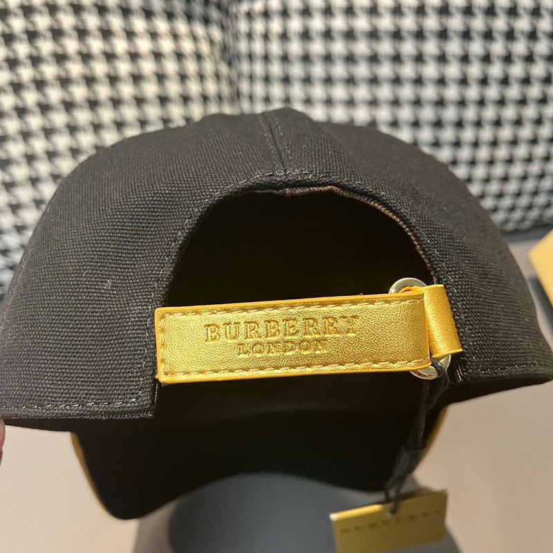 Close-up detail view of Burberry unisex cap