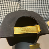 Close-up detail view of Burberry unisex cap