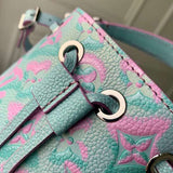 Back view of structured signature women's handbag – women's designer-style accessory