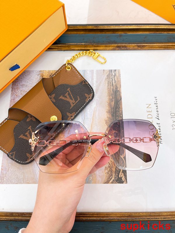 Lifestyle view of Louis Vuitton unisex sunglasses