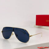 Close-up detail view of Cartier unisex sunglasses