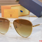 Close-up detail view of Louis Vuitton unisex sunglasses