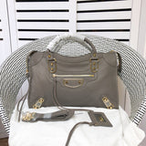 Front view of structured statement women's handbag – women's designer-style accessory