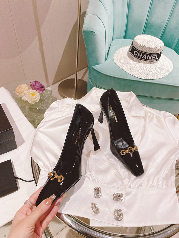 Saint Laurent luxury shoes close-up — premium authentic designer style