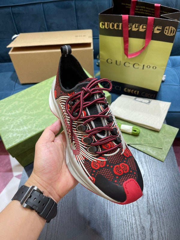 Gucci two-tone luxury sneakers view 5 sleek tonal finish