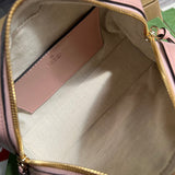 Side view of tailored structured handbag