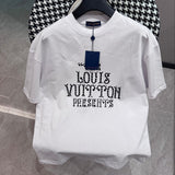 Back view of Louis Vuitton cotton t-shirt with monogram-inspired silhouette