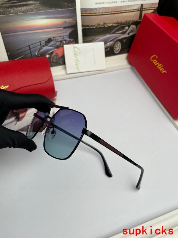 Angled view of Cartier unisex sunglasses