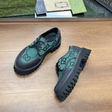 Gucci all-black luxury sneakers view 4 heritage-inspired look