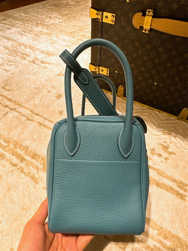 Side view of everyday-ready structured handbag