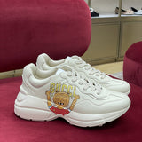 Gucci soft grey luxury sneakers view 11 premium leather build