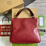 Side profile of signature refined women's handbag – women's luxury accessory