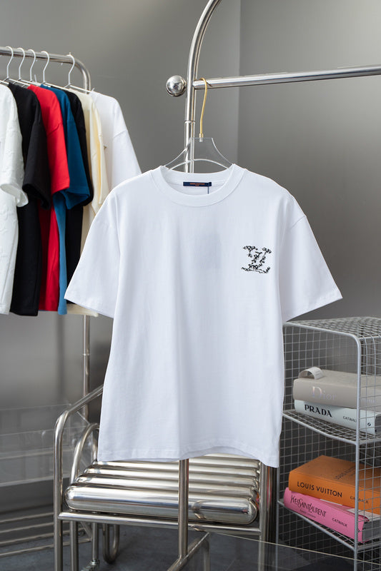Back view of Louis Vuitton cotton t-shirt with monogram-inspired silhouette