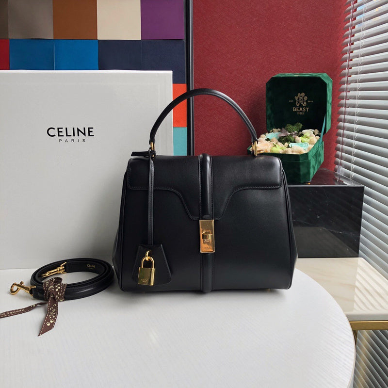 Side profile of modern classic women's handbag – women's designer-style accessory