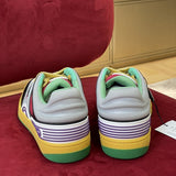 Gucci two-tone luxury sneakers view 7 signature lace-up style