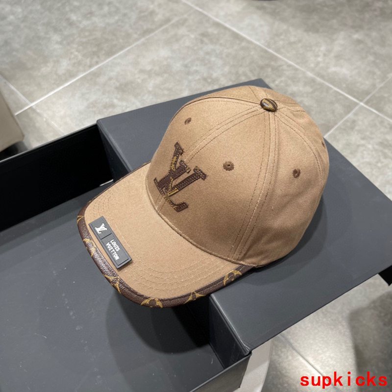 Close-up detail view of Louis Vuitton unisex cap