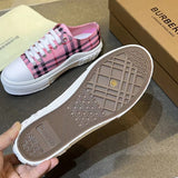 Burberry Nude Slip-On Sneakers - Angled View