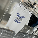 Side profile of Louis Vuitton cotton t-shirt with monogram-inspired silhouette