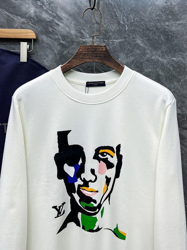 Full styled look of Louis Vuitton luxury clothing with tailored silhouette