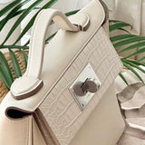 Sophisticated bag shown from front angle