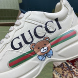 Gucci clean off-white luxury sneakers view 5 bold athletic profile