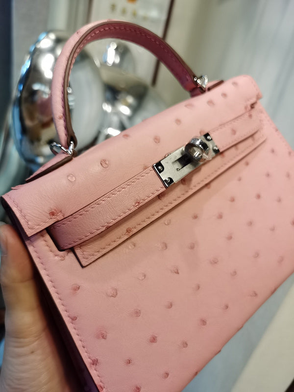 Side view of considered structured handbag