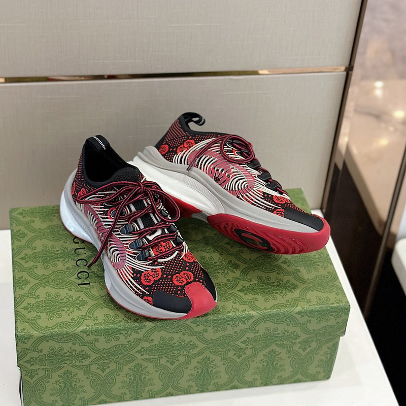 Gucci sneakers detailed view showing premium designer craftsmanship