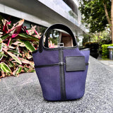 Close-up detail of modernist bag design