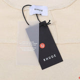 Back view of Rhude luxury clothing with everyday silhouette