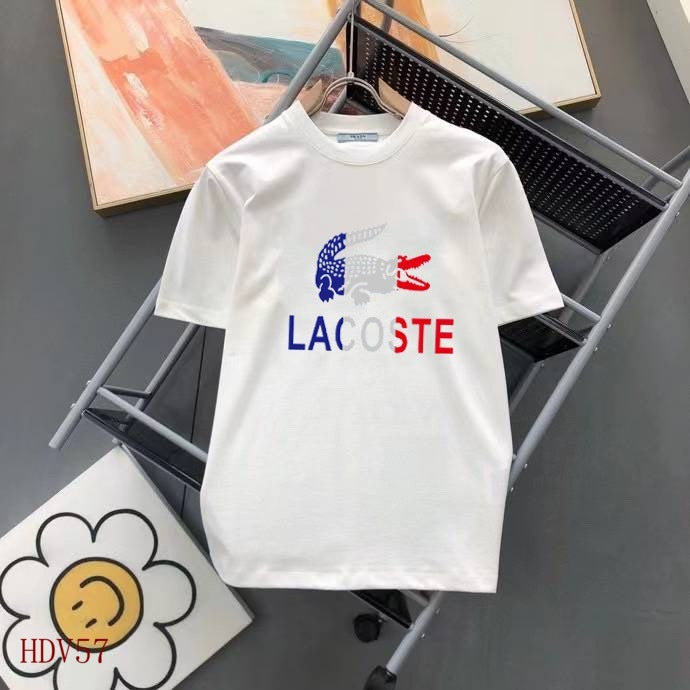 Flat lay presentation of Lacoste luxury clothing with tailored silhouette